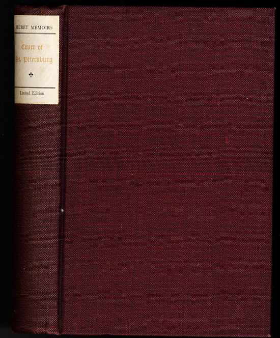 Image for MEMOIRS OF CATHERINE II AND THE COURT OF ST. PETERSBURG ltd ed 892/1000