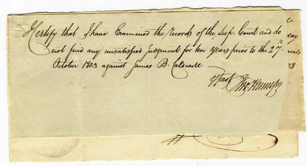Image for THREE LEGAL NOTES SIGNED 1803 PHILADELPHIA PA