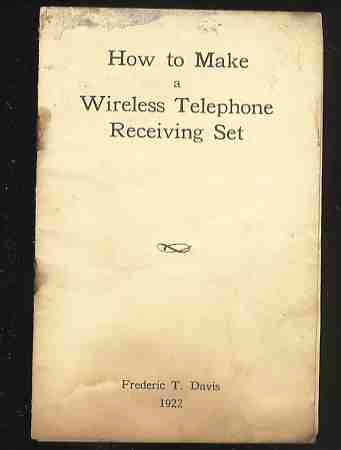 Image for HOW TO MAKE A WIRELESS TELPHONE RECEIVING SET