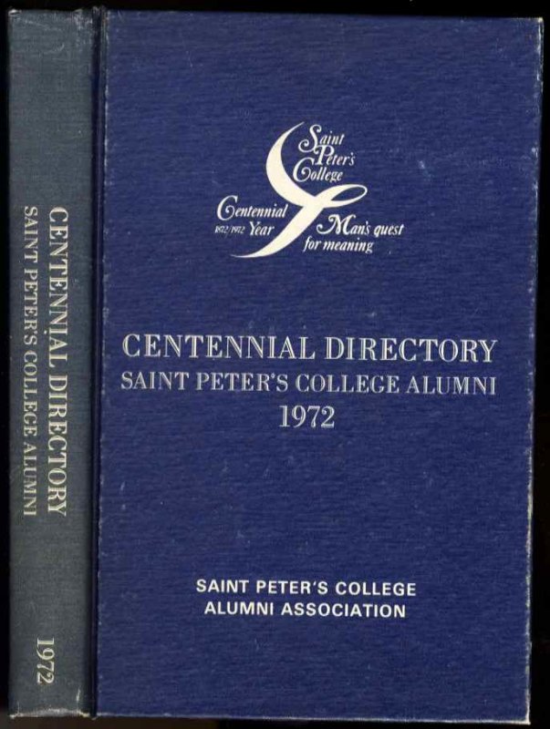 Image for SAINT PETER'S COLLEGE ALUMNI 1972 CENTENNIAL DIRECTORY