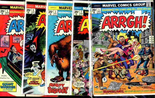 Image for ARRGH COMIC BOOK- THE COMPLETE ISSUE OF 5 COMICS