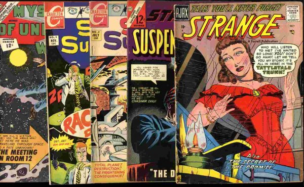 Image for 5 VINTAGE CHARLTON SUSPENSE TALES, COMIC BOOKS
