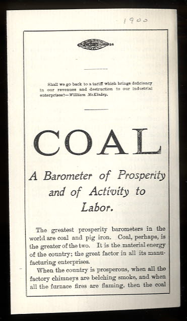 Image for COAL A BAROMETER OF PROSPERITY AND OF ACTIVITY OF LABOR.