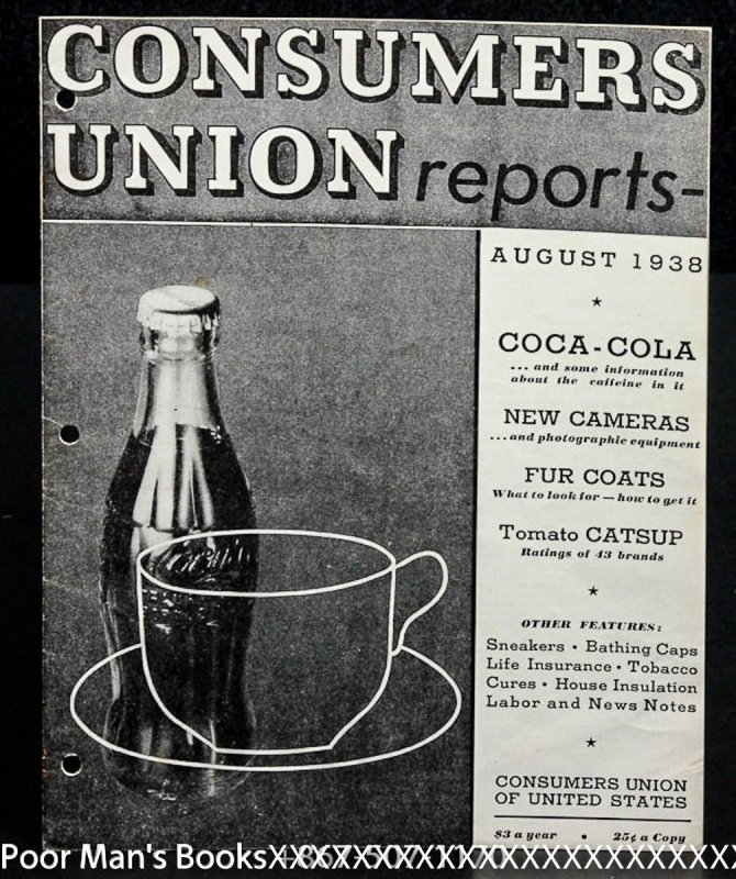 Image for CONSUMERS UNION OF UNITED STATES AUGUST 1938