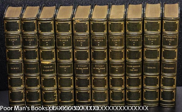 Image for 10 VOLS CT. GOLDSMITH, OLIVER. THE WORKS. FINE LEATHER BINDING