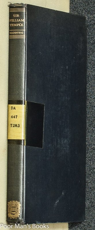 Image for SIR WILLIAM TEMPLE. A SEVENTEENTH CENTURY 'LIBERTIN'.