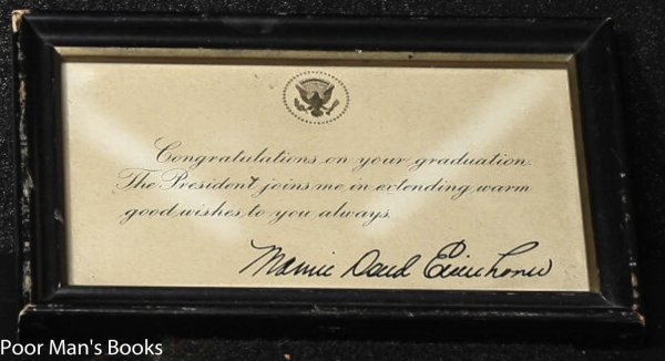 Image for PRINTED CONGRATUALTORY NOTE ON GRADUATION- SIGNED MAMIE EISENHOWER. [LBC}