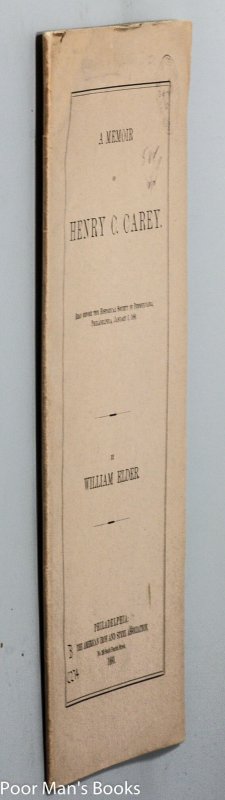 Image for MEMOIR OF HENRY C. CAREY