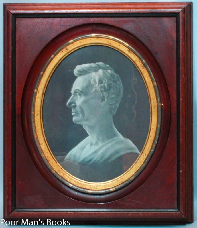 PERIOD MAHOGANY AND GILT FRAME WITH MEMORIAL PORTRATIT OF ABRAHAM LINCOLN C1860-80 Image for PERIOD MAHOGANY AND GILT FRAME WITH MEMORIAL PORTRATIT OF ABRAHAM LINCOLN C1860-80