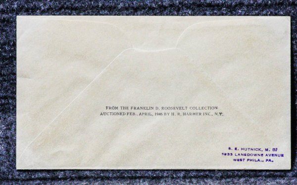 USS RHIND NAVAL CACHET ADDRESSED TO FRANKLIN D ROOSEVELT FROM HIS STAMP ...