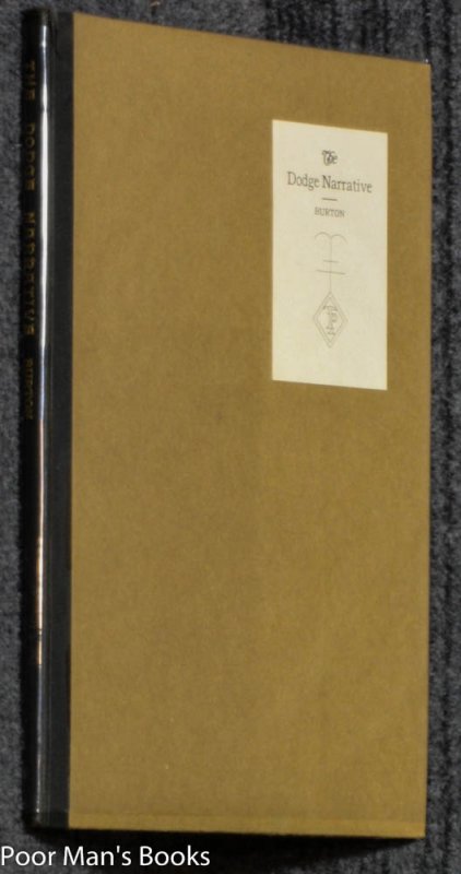 Image for NARRATIVE OF MR JOHN DODGE DURING HIS CAPTIVITY AT DETROIT WITH AN INTRODUCTORY NOTE BY CLARENCE MONROE BURTON.