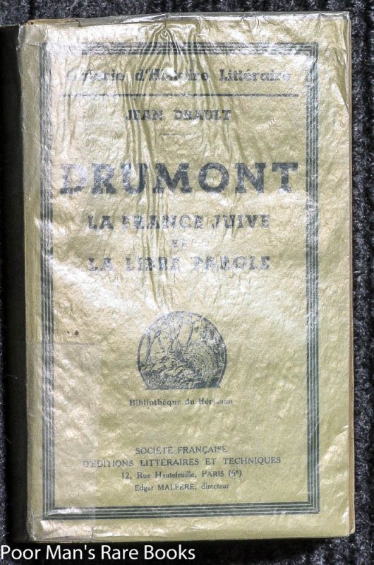 Image for DRUMONT - LA FRANCE JUIVE ET LA LIBRE PAROLE.