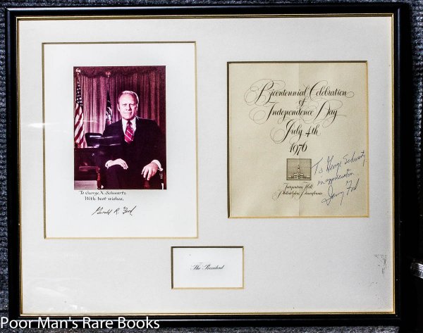 Image for PRESIDENT GERALD FORD PROGRAM SIGNED AND INSCRIBED ALONG WITH PHOTO IN HANDSOME FRAME