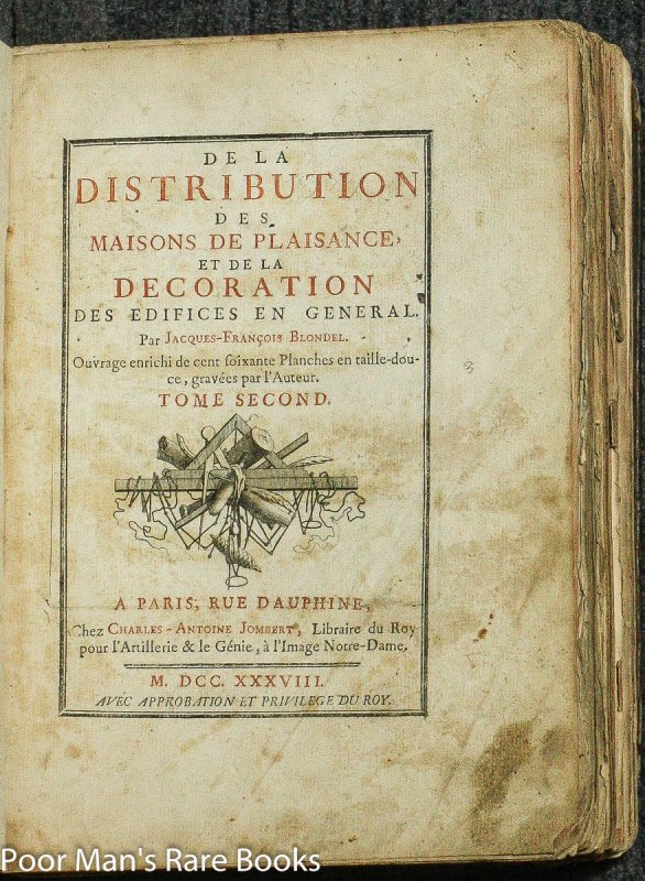 Image for DE LA DISTRIBUTION DES MAISONS DE PLAISANCE ET DE LA DECORATION DES EDIFICES EN GENERAL