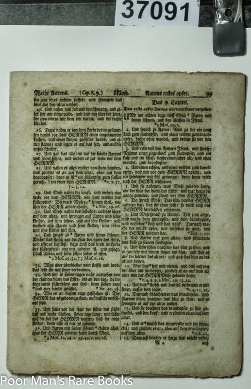 Image for Saur Bible Gun Wad Bible 1st America Of Native Materials Including Type 4 Pages 1776