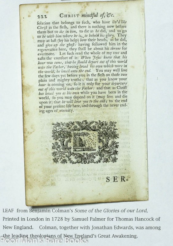 Image for Leaf From Some Of The Glories Of Our Lord And Saviour Jesus Christ 1728 Sermon P221-2