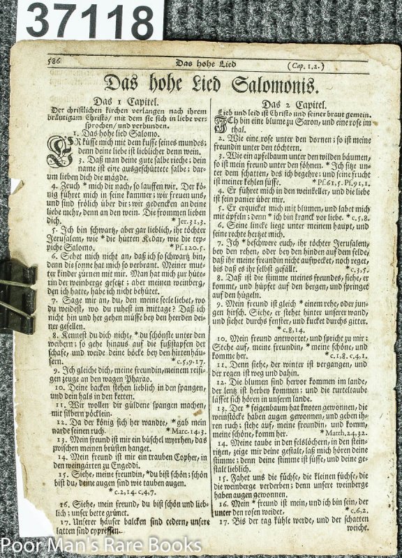 Image for Leaf From First Germantown Bible 1743, First Bible Printed In America In European Tongue