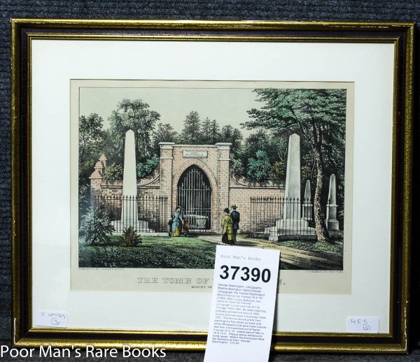 Hand Colored Lithograph The Tomb Of Washington Mount Vernon Va Image For Hand Colored Lithograph The Tomb Of Washington Mount Vernon Va Framed