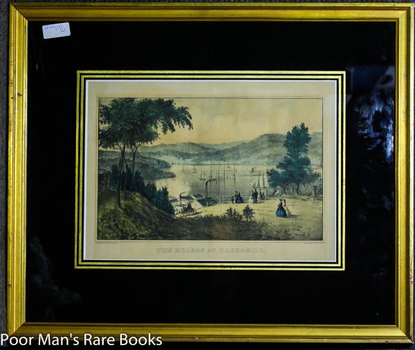 Image for Framed Lithograph The Hudson At Peekskill Currier & Ives