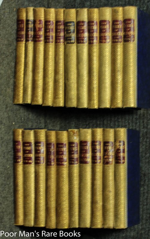 Image for 21 Vols Of Middle English Poets. Chaucer: : Butler: Shakespeare: : Thomson: : Greene: ; Marlowe: : Cowper 1870's