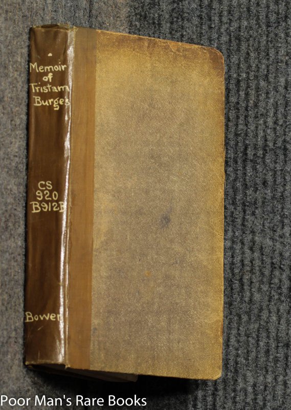 Image for Memoir Of Tristam Burges; With Selections From His Speeches And Occasional Writings