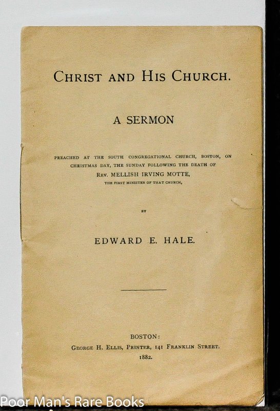 Image for Christ And His Church, A Sermon: A Congregational Church, A Sermon