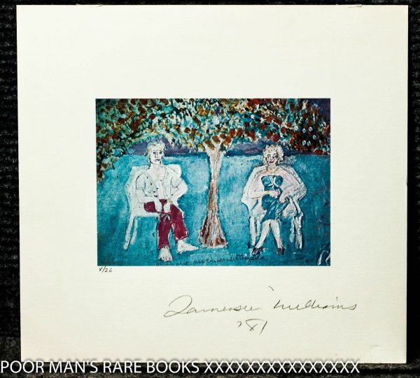 Image for Limited Edition Color Lithograph Pencil Signed Tennessee Williams And Dated '81