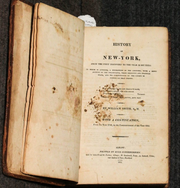 History Of Newyork, From The First Discovery The The Year M.dcc.xxxii
