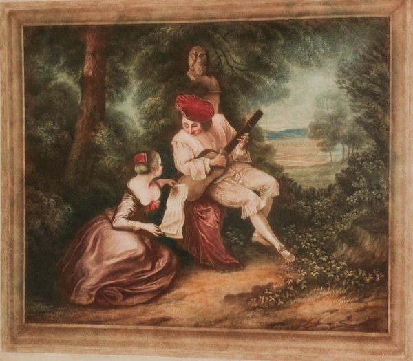 Image for Print Of Pastoral Scene Samuel Arlent Edwards 1862-1938 Mezzotint 19 X 23" C1890