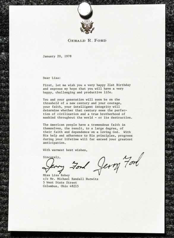 Image for President Ford Typed Letter Signed With Both Autopen And Genuine Signature
