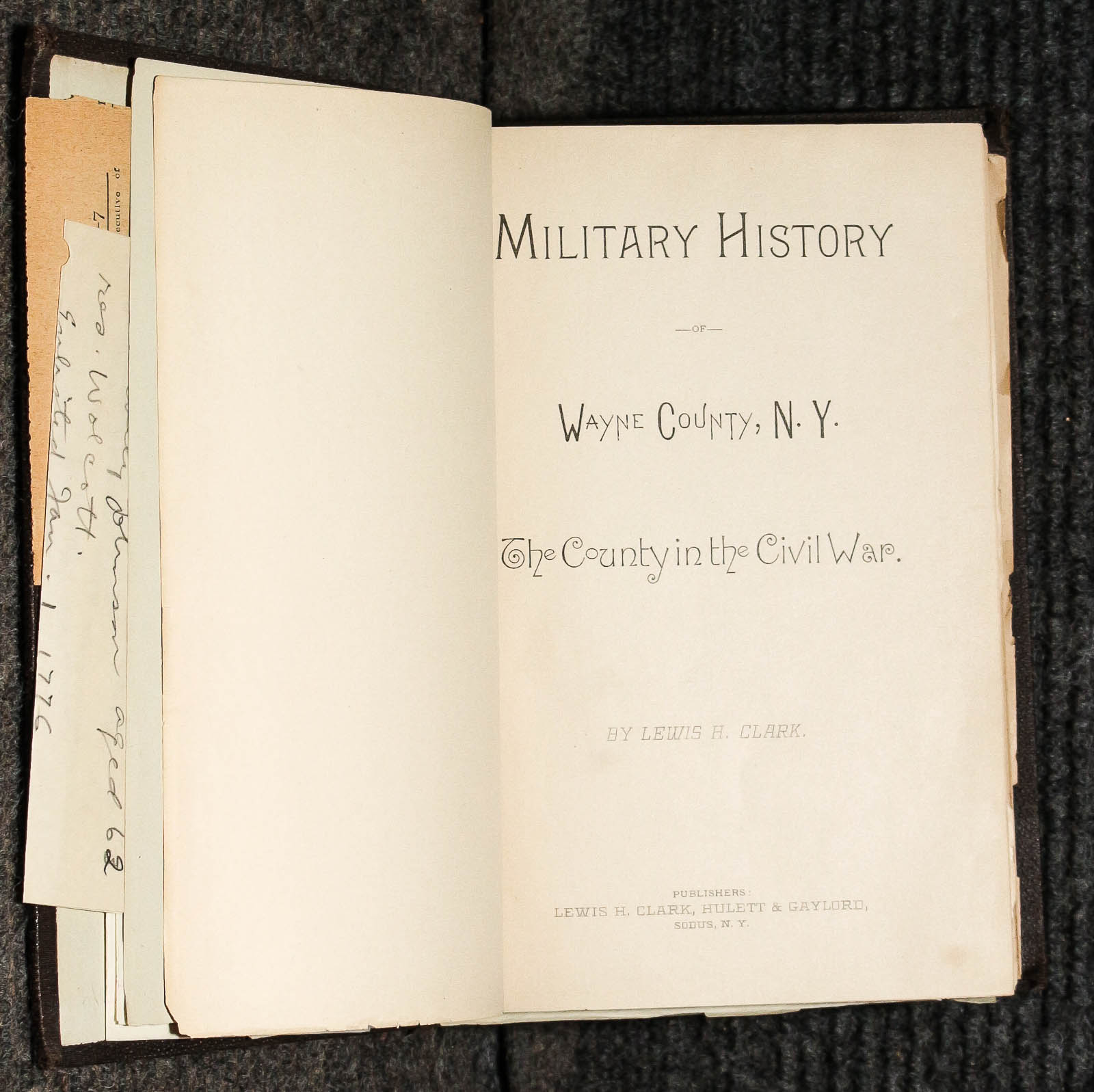 Military History Wayne County N. Y. The County In The Civil War