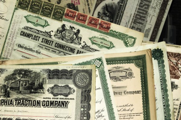 Image for Lot Of About 50 Bonds And Stock Certificates 1880 To 1953