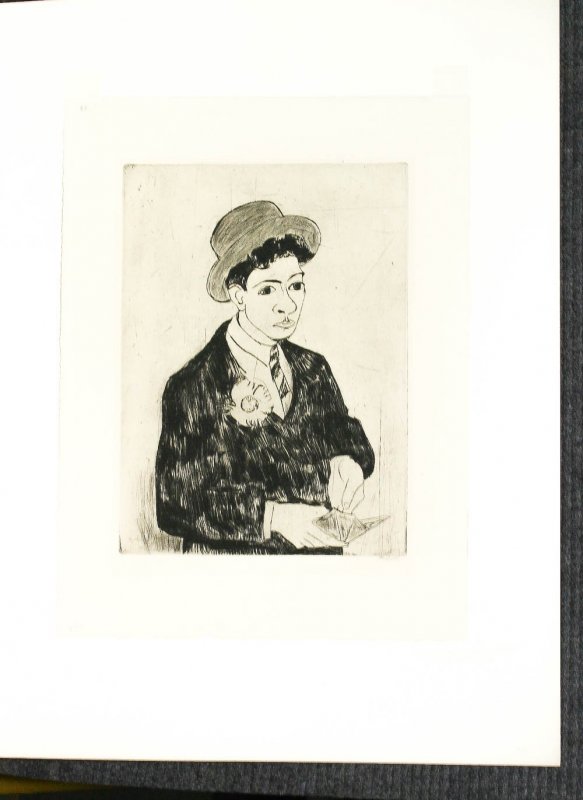 Image for Young Jew, Etching 1928. Signed By Artist Werner Laves Mounted In Folder 17.5 X 23" Fine