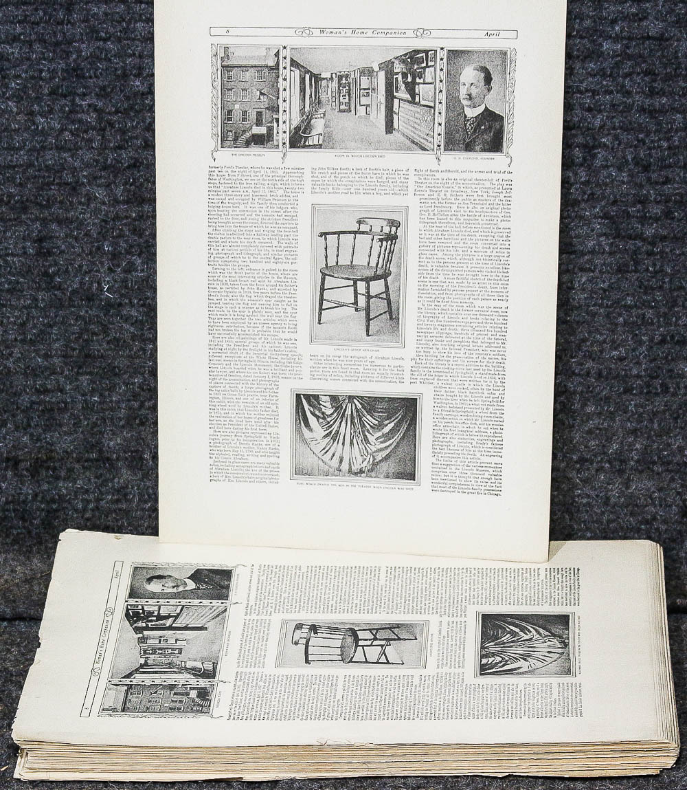 Image for { Lincolniana} Tear Sheets From Women's Home Companion On Lincoln