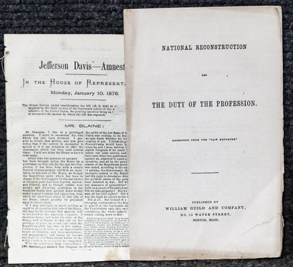 Image for Jefferson Davis---amnesty And National { Lincolniana} Reconstruction And The Duty Of The Profession Two Extracts