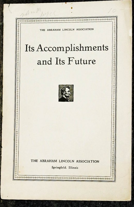 Image for { Lincolniana} Its Accomplishments And Its Future