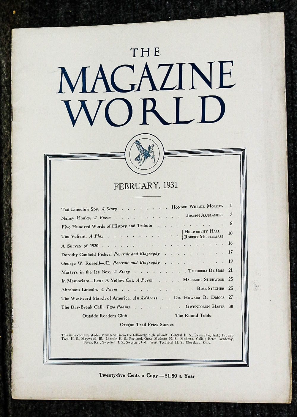 Image for { Lincolniana} The Magazine World A Survey Of Current Literature, High School Students Material On Lincoln Etc Vol VI No 5