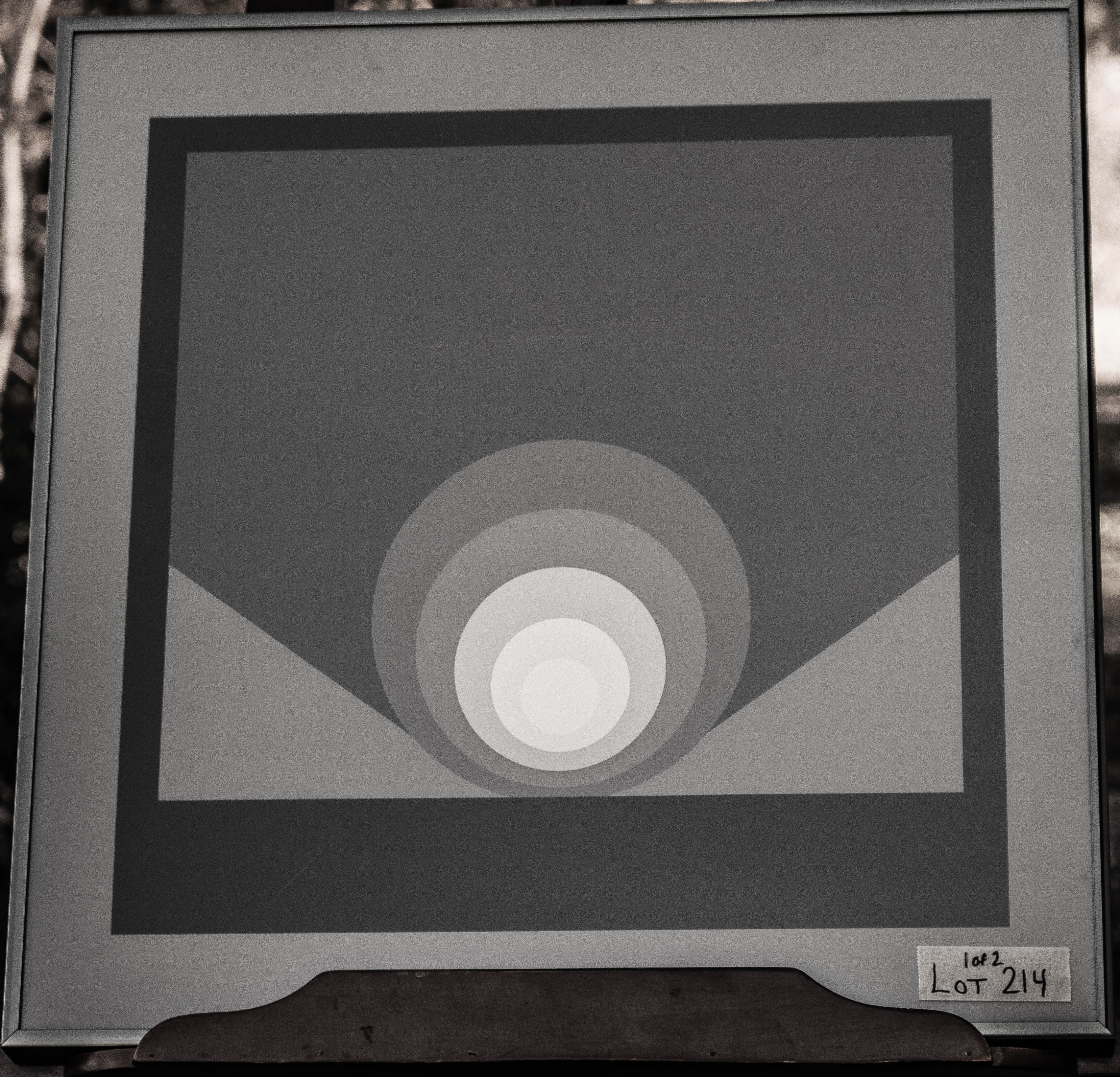 Image for Unknown Artist Geometrical Print In Black Frame 19 X 19"