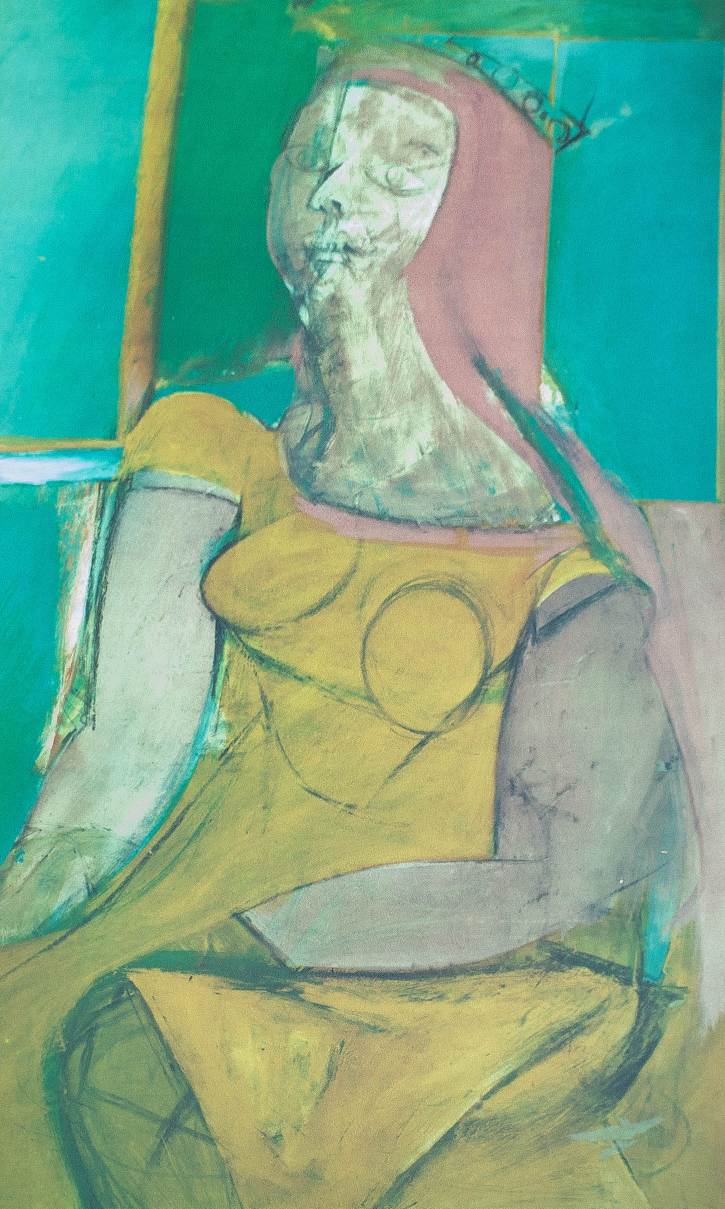 Image for 23 X 38" "Queen Of Hearts" Print After De Kooning 1904-1997