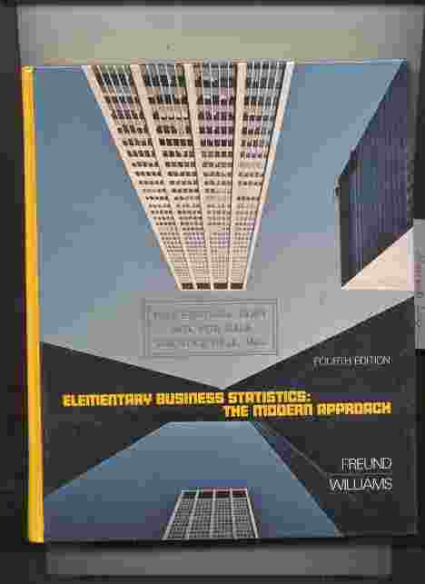 Image for ELEMENTARY BUSINESS STATISTICS: THE MODERN APPROACH