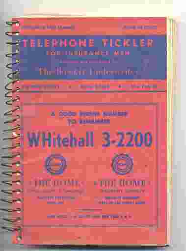 Image for TELPEPHONE TICKLER FOR INSURANCE MEN