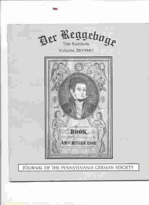 Image for DER REGGEBOGE, THE RAINBOW, VOL. 28, 1994, NO. 1