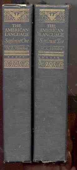 Image for THE AMERICAN LANGUAGE. Supplement I and II