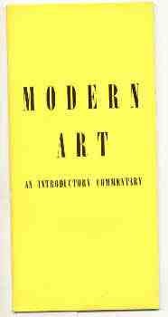 Image for MODERN ART. AN INTRODUCTORY COMMENTARY