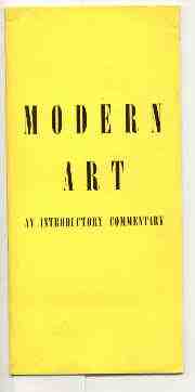 Image for MODERN ART. AN INTRODUCTORY COMMENTARY