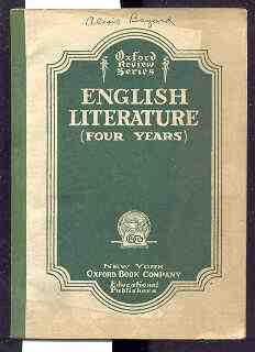 Image for ENGLISH LITERATURE (FOUR YEARS)