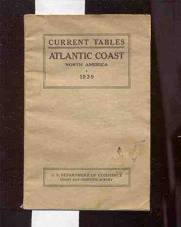 Image for TIDAL CURRENT TABLES ATLANTIC COAST OF NORTH AMERICA 1939
